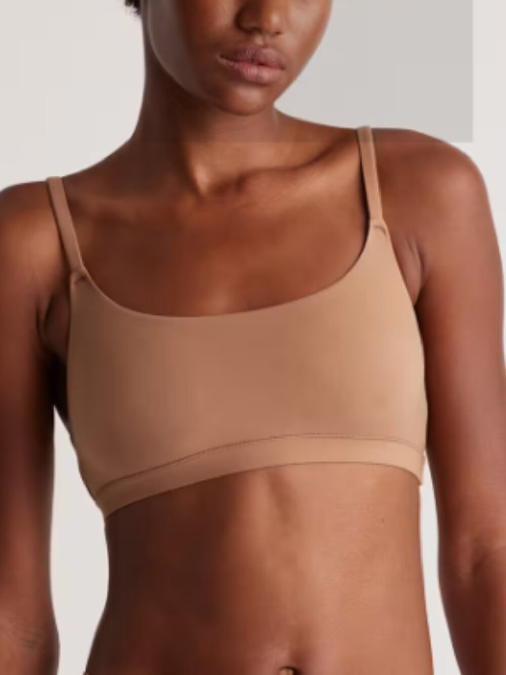 Two New Second Skin Scoop Neck Bralettes in Tan
